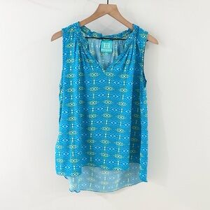 Escapada Printed Tank Top Blue Size Small